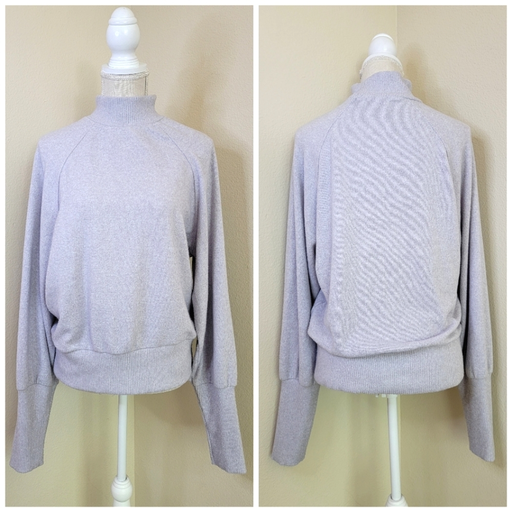 Anthropologie Maeve lavender mock neck soft sweater